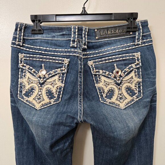 Vintage LA Idol USA Boot Cut Denim Jeans Size 30/34 - Picture 9 of 16
